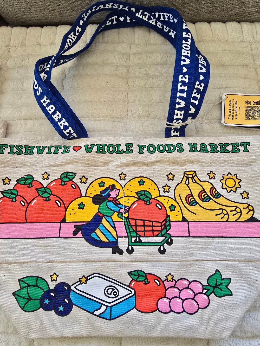 Fishwife X WholeFoods Tote Bag: Large, Medium And Mini - Picture 2 of 8